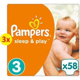 Pampers Pieluchy Sleep&Play Economy 3 Midi - 3 x 58 szt