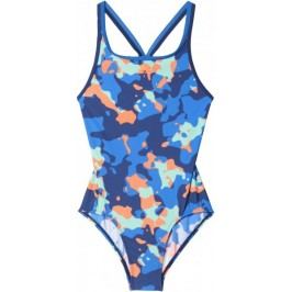 Adidas strój kąpielowy By Aop Suit Mystery Blue /Blue/Glow Orange /Easy Green 140