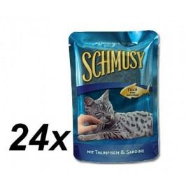 Schmusy saszetki dla kota Fish tuńczyk + sardynki 24 x 100g