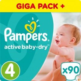 Pampers Pieluchy Active Baby 4 Maxi, GiantBox, 90 sztuk