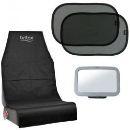 Römer Zestaw podróżny - Ochraniacz/mata ISOFIX + Zasłonki + Lusterko