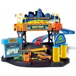 BBurago zestaw STREET FIRE Skyline, garaż + samochód (1:43)