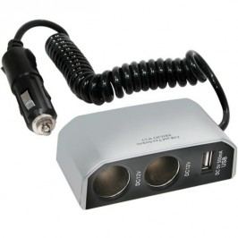 CarPoint HUB 2x 12 V z wyjściem USB