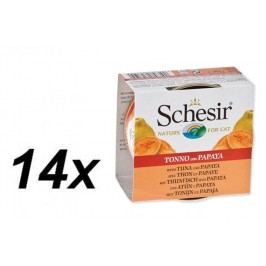 Schesir mokra karma dla kota z kurczakiem i papaja 14 x 75 g
